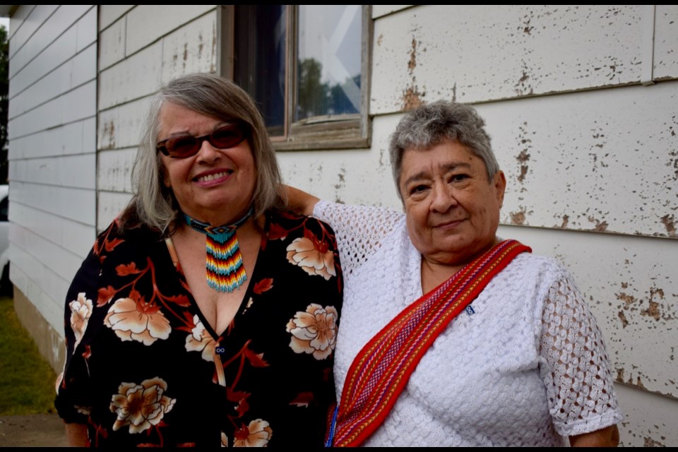Métis Federation of Saskatchewan president Linda Sopp and vice-president Betty Albertson. Photo by Anastasiia Bykhovskaia