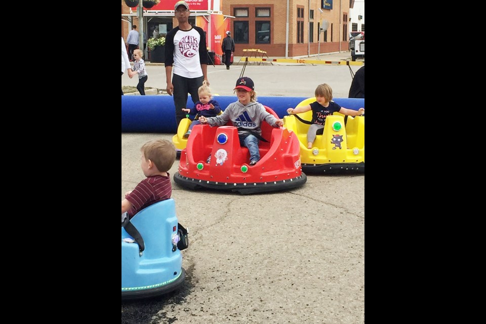 The bumper Cars were a popular part of the Kids Zone at Carlyle Fun Dayz.