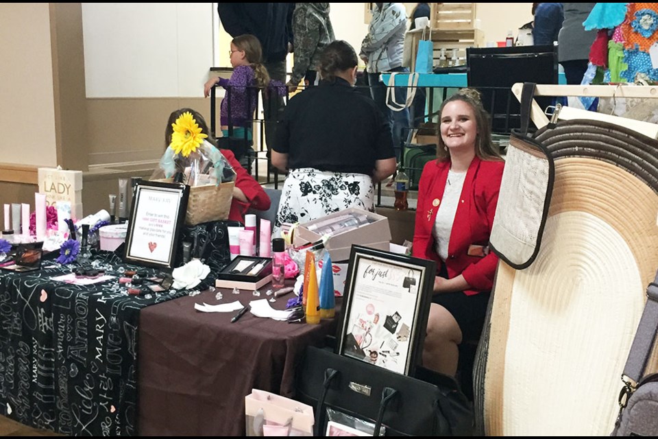 Mary Kay was one of the numerous vendors set up at the Memorial Hall during Carlyle Fun Dayz.