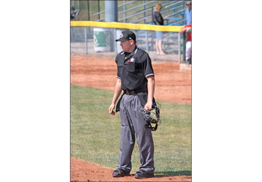 Local baseball umpire Philip McGee was one of 12 umpires officiating at the Canada Cup for 17 U players from across the country. He was plate umpire for the gold medal game.