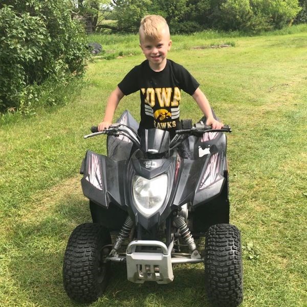 Oliver Anaka was excited to be able to get back on his quad after its mysterious return after having been stolen on July 24.
