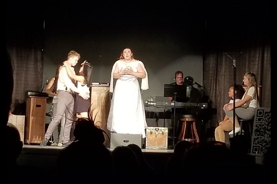 SaskExpress hometown performer “sure impressed the audience” A SaskExpress performance selection from West Side Story featured Elizabeth Hilderman at the Kamsack Playhouse on August 18.