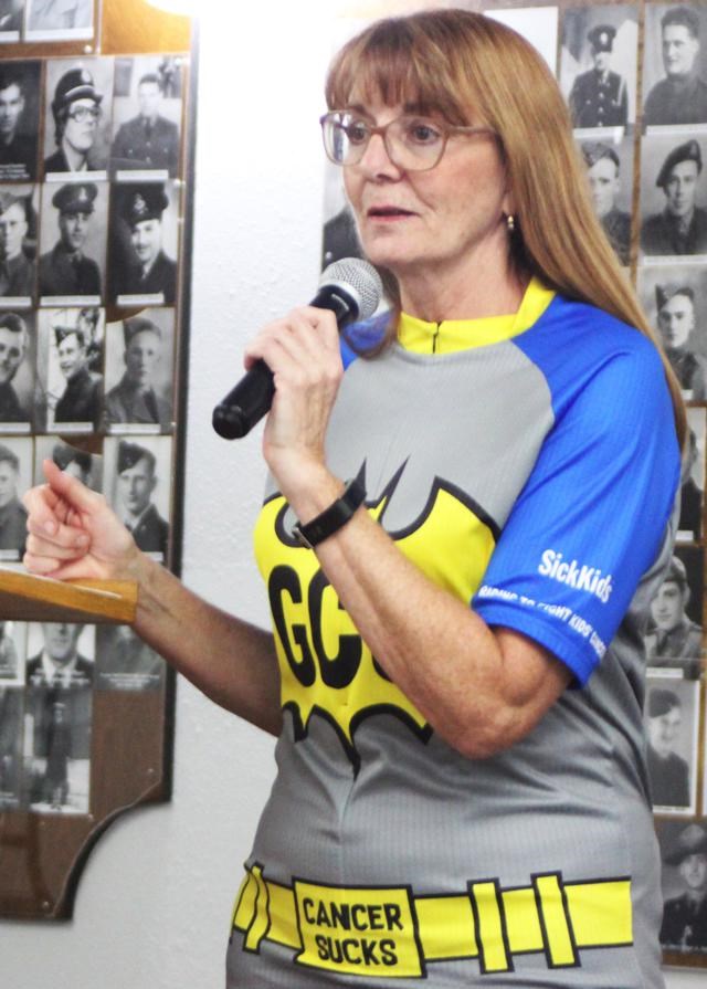 Mary Shirkie at Rotary