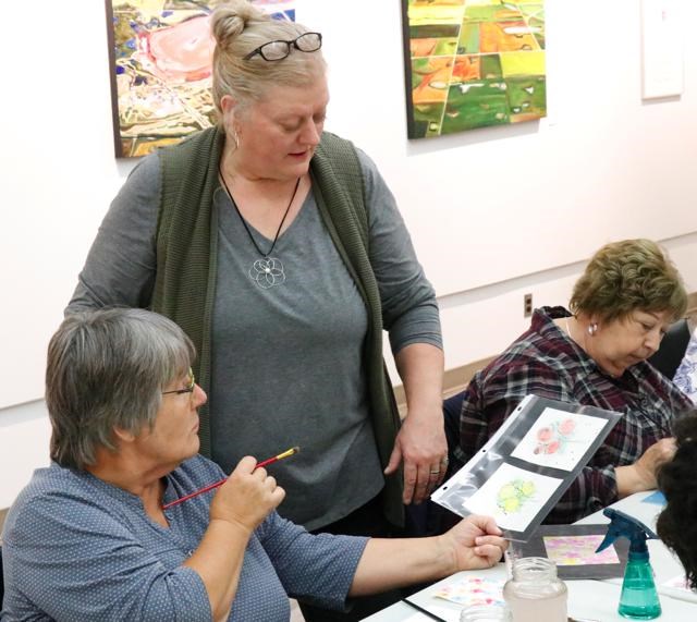 Library painting class