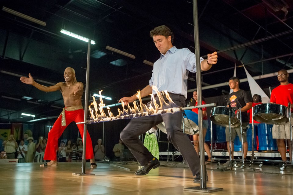 In 2014, Justin Trudeau limboed at the Carribean pavilion at Saskatoon Folkfest. Photo By JOSH SCHAE