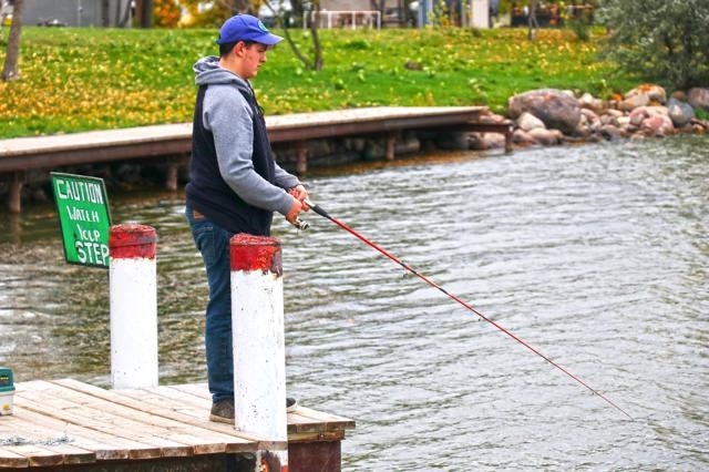 Scout fishing