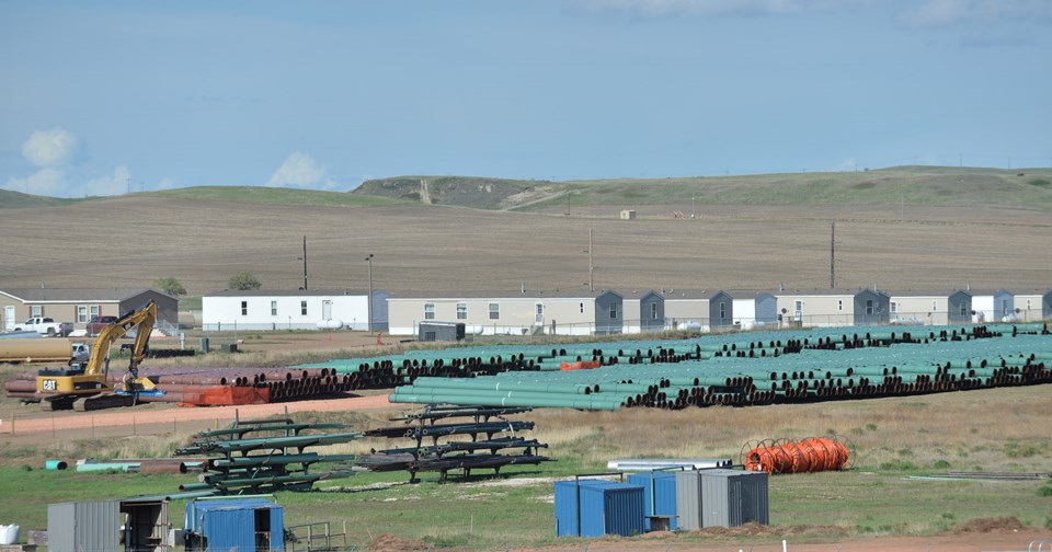 North Dakota pipeline yard