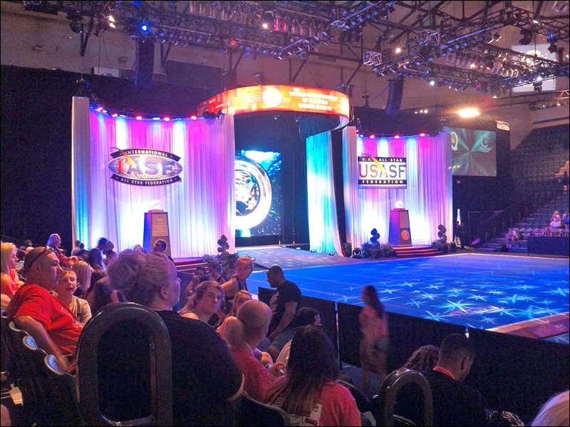 Photo of the competition mat at ESPN in Orlando, Florida where the most prestigious competition, Che