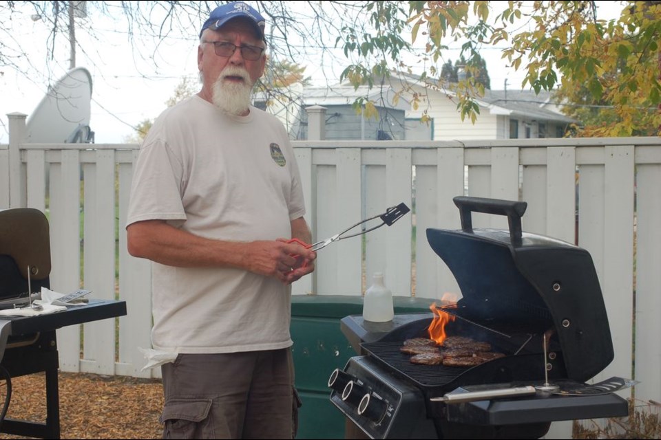 Eugene Boychuk was the main barbeque chef during the Co-op Fuel Good days in Sturgis on September 17. The Sturgis Station House Museum received the proceeds from it.