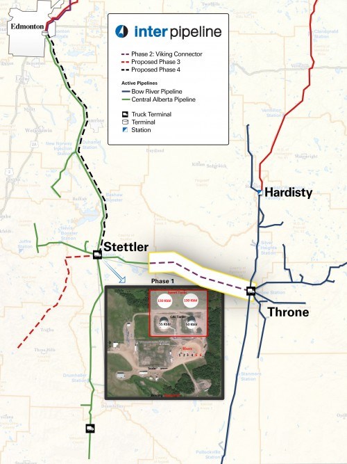 Inter Pipelines Viking Connector map