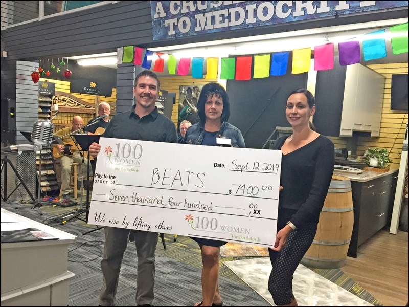 At a recent meeting of 100 Women Who Care, $7,400 was awarded to the BEATS program that encourages y