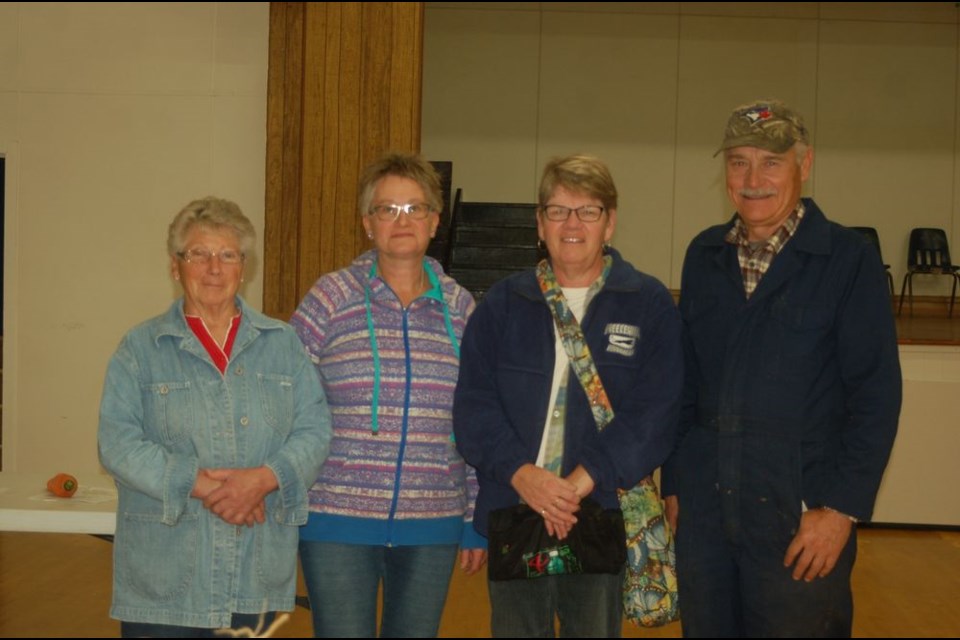 Some of the winners, from left, were: Marge Bowey, Susan Serhan, Heather Bartch and Harvey Wolkowski.