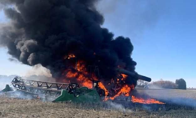 Burning combine