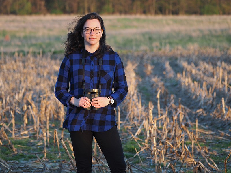 Margaret Eng in the field. Photo courtesy of Usask