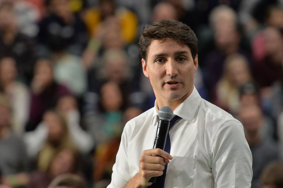 Justin Trudeau in Regina in January 2019