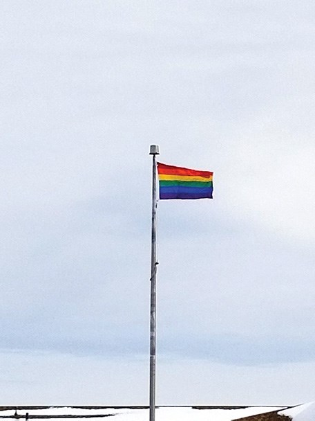 The Pride Flag was raised above the Stoughton Central High School for one day on Oct. 10.