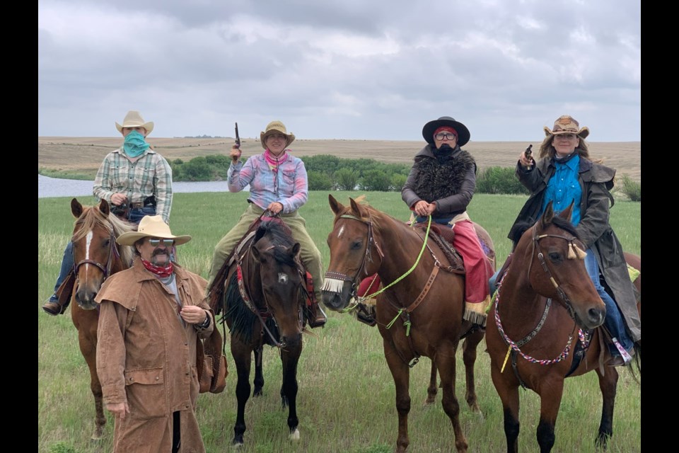 Members of the train robbery crew. Photo submitted
