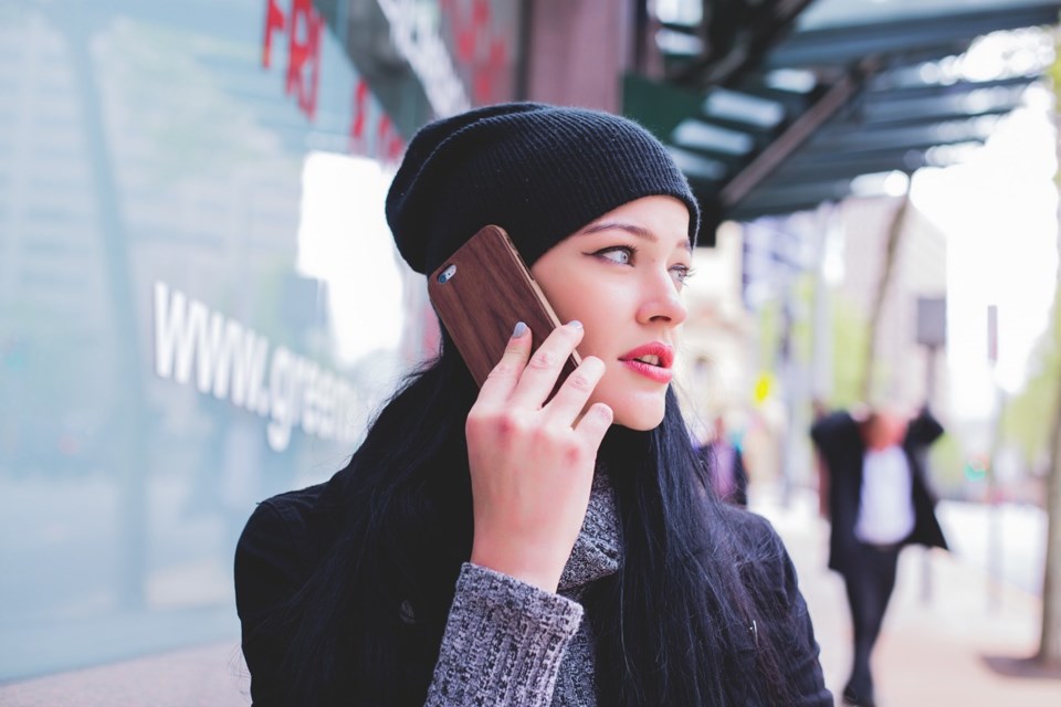 Scam call stock photo