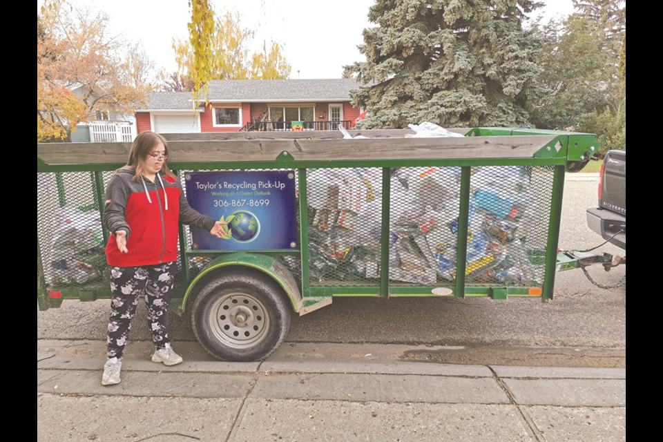 Taylor Layton worked hard building up her recycling pick-up business.