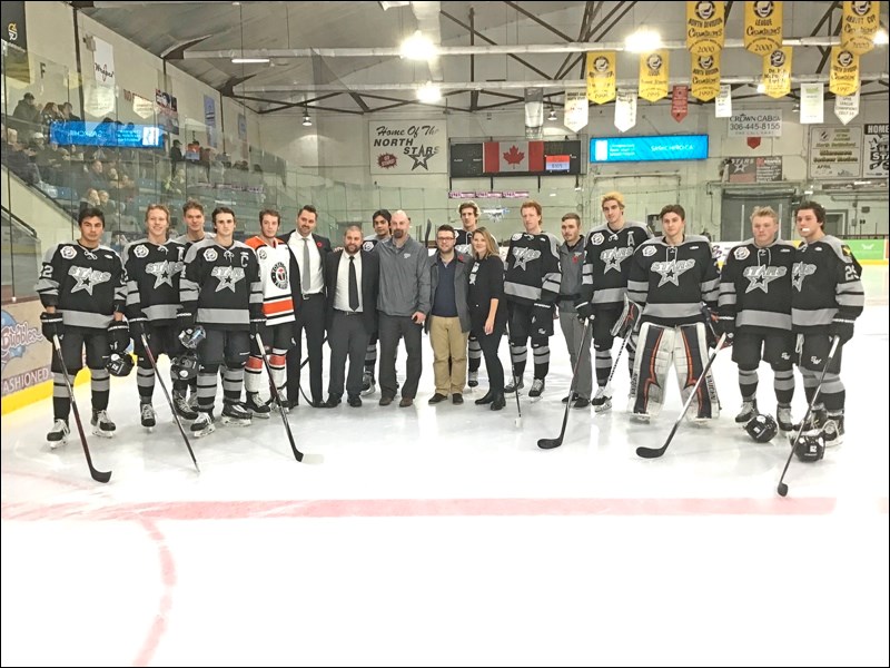 Saturday night was Rings Night at the Civic Centre. Among the players team president Shandon Reichert presented rings to were:
