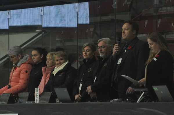 Skate Canada sectionals opening ceremonies -- Mayor Ryan Bater makes welcome remarks.
