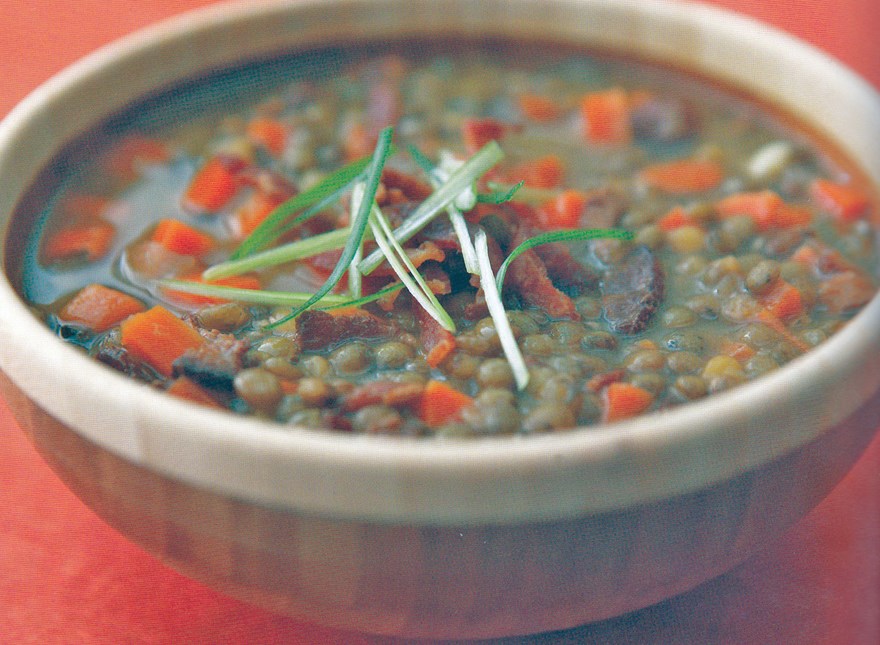 Lentil and Bacon Soup