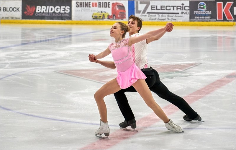 Novice Pair - Ashlyn Schmitz from Shellbrook and Tristan Taylor from Regina.