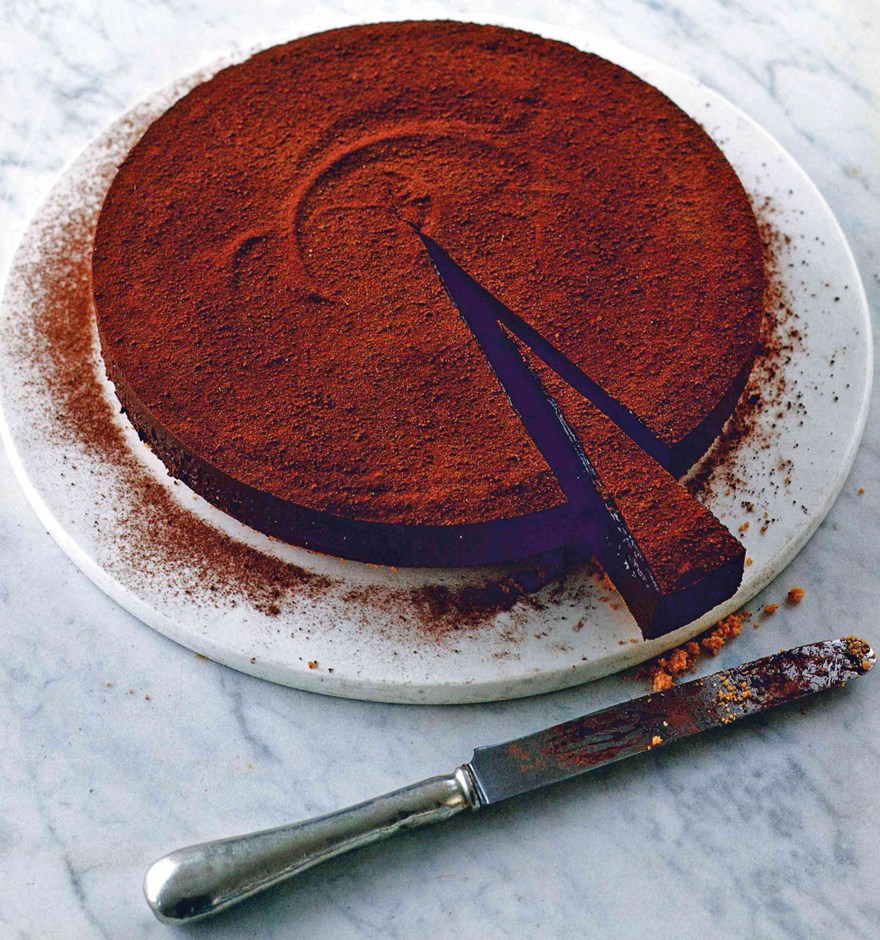 Chocolate Cardamom Truffle Cake