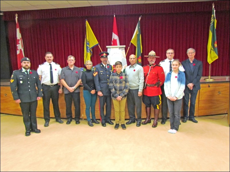 Participants at Borden’s Remembrance Day Service – Lucas Saunders, Luke Walker, Jonathon Sargent, Va