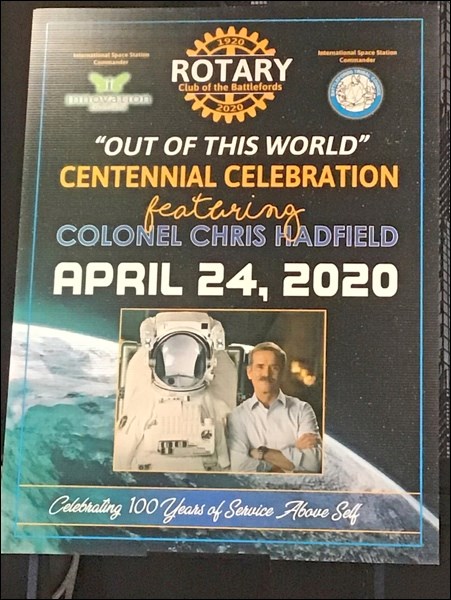 Astronaut Chris Hadfield coming to the Battlefords for Rotary’s 100th_1