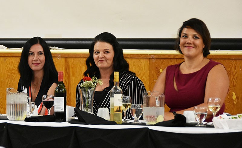 Diamonds in the Rough female mine rescue team members Renae Campbell, left, Jodi Brasch, centre, and