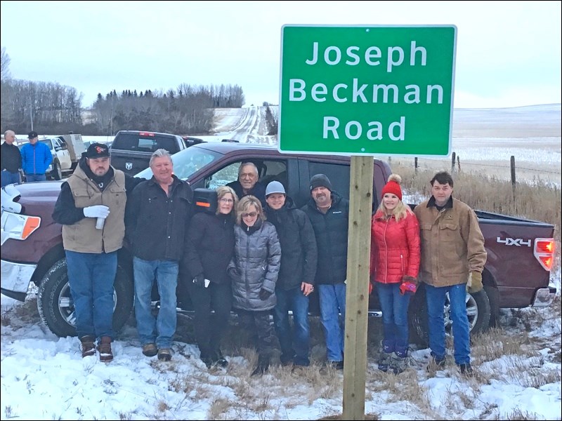 The Beckman family were on hand for the sign ceremony. Photos by John Cairns
