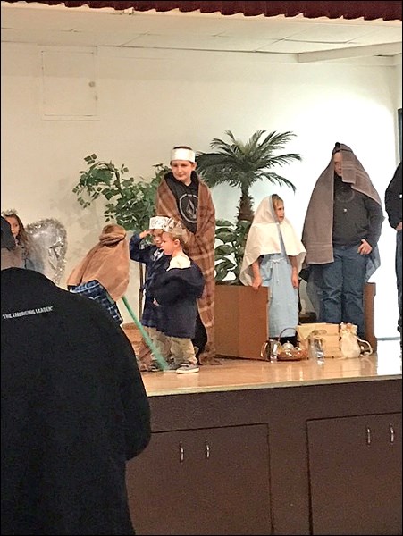 A Dec. 1 community Christmas concert at Mayfair Hall featured a nativity scene.