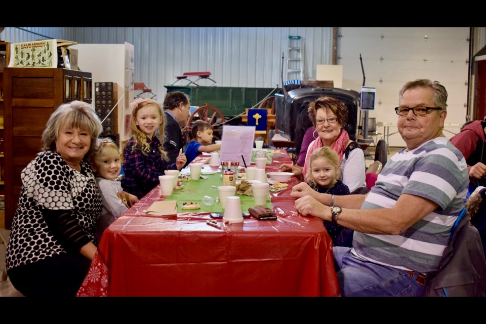 From left, Joan, Maddie and Emma Grobbink along with Rose Saxon, Hunter Volesky and David Saxon.
