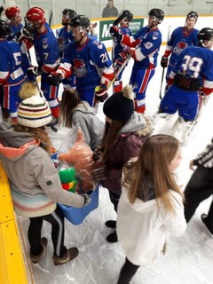 The Cougars held a Teddy Bear Toss at their home game on Friday, Dec. 13.