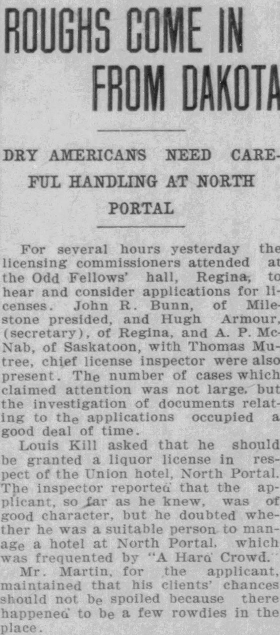 From the Regina Leader-Post, Sept. 9, 1907