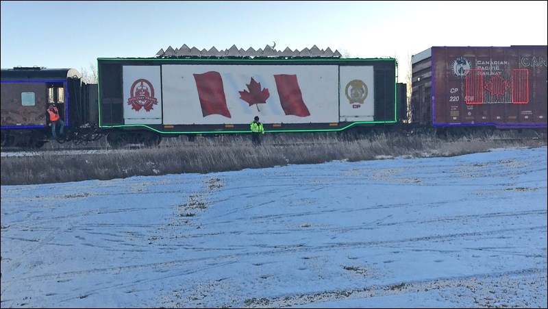 The CN Holiday Train in Wilkie.