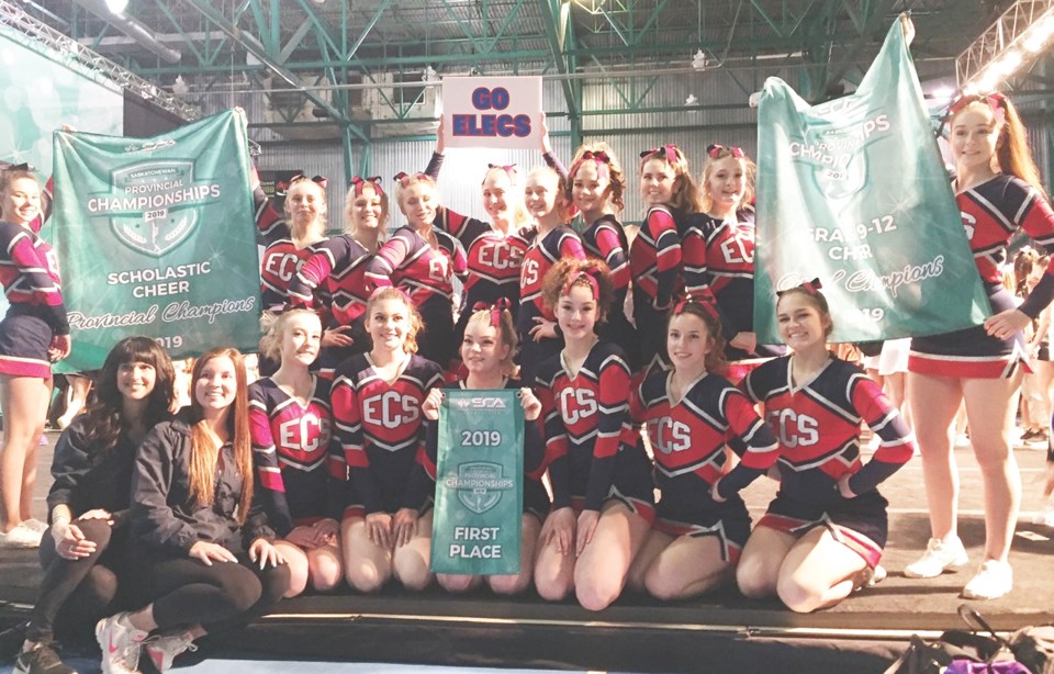 Estevan Comprehensive School’s cheerleaders