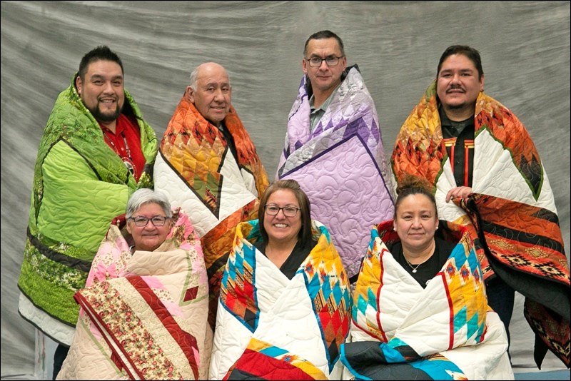 The newly elected Chief and Council was sworn in at Sweetgrass First Nation on Dec. 17 - back row, I