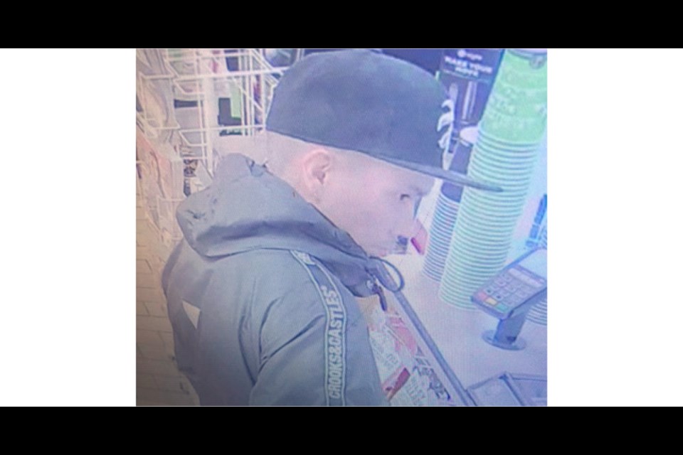 Melfort RCMP are asking for the public's help to identify this man for a case connected to a credit card theft. Photo supplied by Melfort RCMP