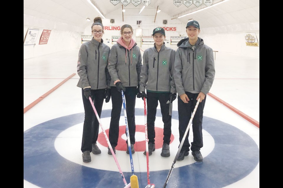 The Alameda senior team consisted, from left, Madeline Christensen, Grace Christensen, Dylan Frey and Kylan Pierce. Photo submitted