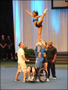 Difficult, but not impossible. Let’s give this special abilities stunt group a cheer! Special abilit