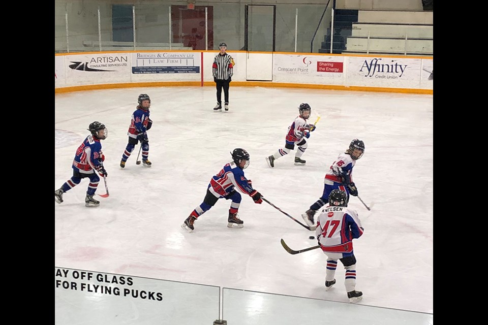 The two hometown Novice Cougar teams went head-to-head in league play at the Carlyle Minor Day on Saturday, Jan. 18.