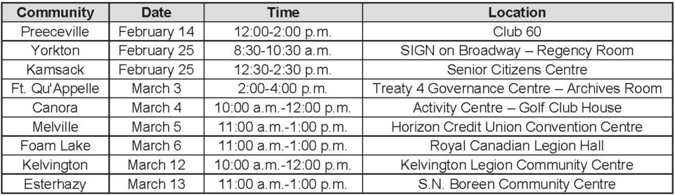 schedule