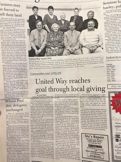 20 years ago United Way