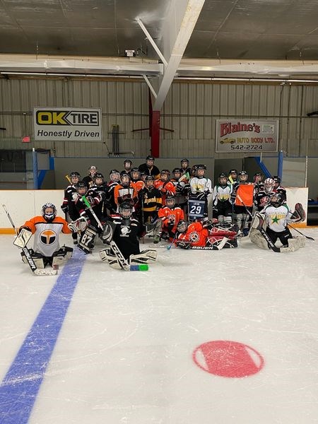 This group of players took part in the skills competition at the Atom Tournament January 31 to February 2.