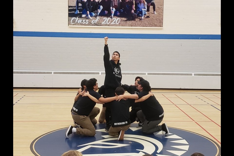 The Brotherhood First Nation Hip Hop dance group entertained students at Kamsack Comprehensive Institute (KCI) on February 7, presenting a show that contained powerful messages to raise awareness about bullying, suicide, drugs and alcohol abuse.