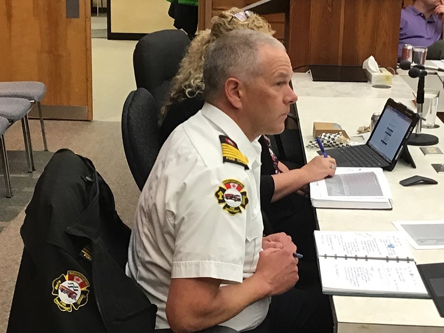 Fire Chief Lindsay Holm speaks on the City of North Battleford’s pandemic response plans. Photo by J