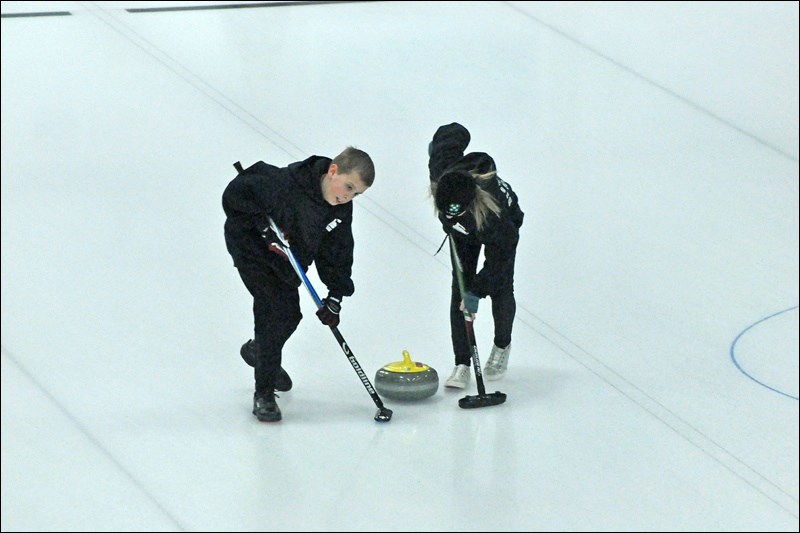 The photos seen here are from action during Saturday’s provincial 4-H curling games. The finals were held on Sunday. Photos by John Cairns