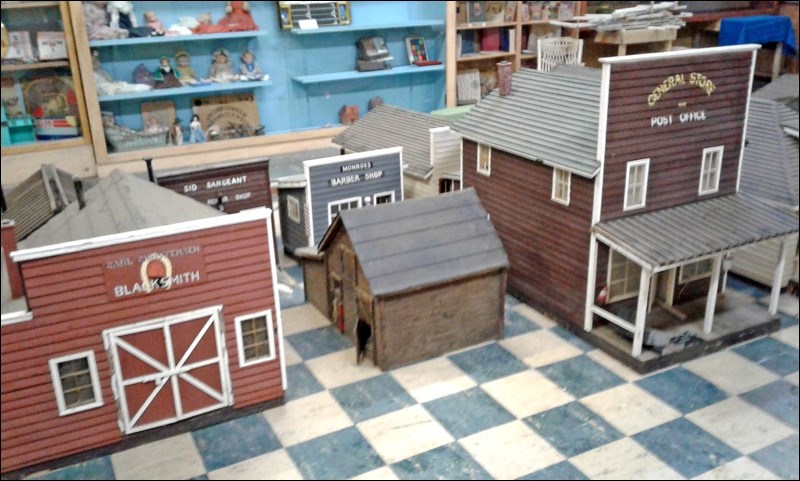 Part of the 1920 replica of Borden businesses being set up in the Borden Museum for 2020. Photo by L